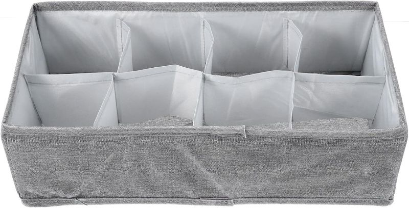 Photo 1 of 1Pcs Fabric Organizer with Transparent Foldable Non-Woven Fabric Underwear Storage Box for Shoes Underwear CD Remote Control Under The Bed Storage 
