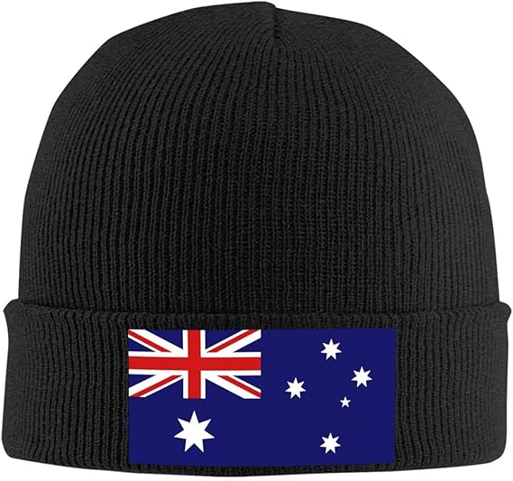 Photo 1 of Flag of Australia Adult Knitted Hat Beanie Winter Warm Skull Hat - Men Women Black