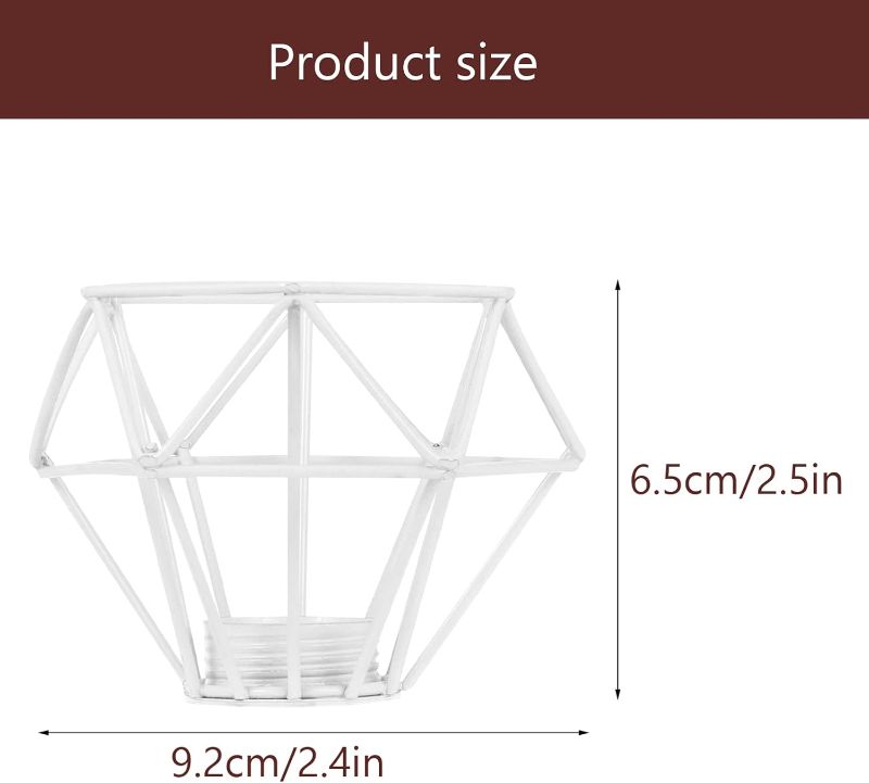 Photo 2 of 1 Pcs Metal Cage Lamp Shade: Industrial Lamp Shade Decorative Lamp Guard Clip- on Chandelier Light Covers Ceiling Pendant Light Fixture for Table Wall Floor Ceiling 