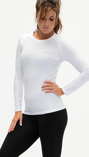 Photo 1 of Medium 1 Pcs DEVOPS Women's Compression Shirt Dry Fit Long Sleeve Running Athletic T-Shirt Workout Tops