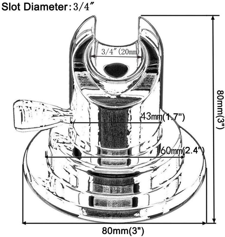 Photo 3 of 1 Pcs BOPai Suction Shower Head Holder, Relocatable Handheld Showerhead Holder, Chrome