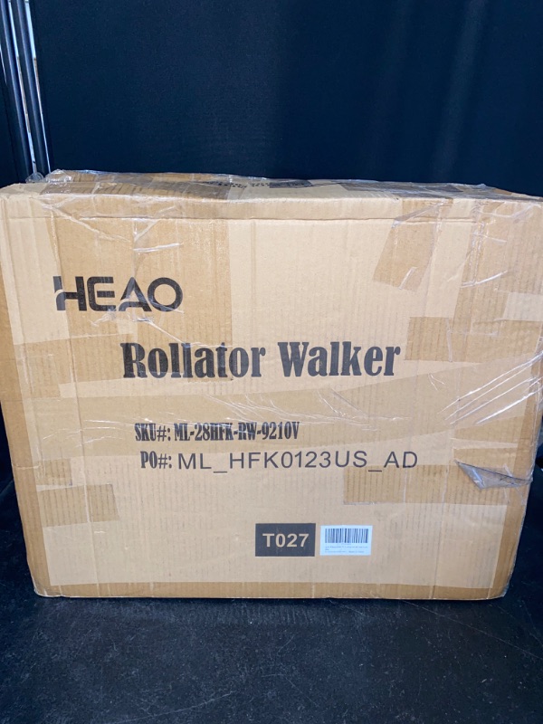 Photo 3 of 1HEAO Rollator Walker with Seat, Folding Rollator Walker with Extra Cup Holder & 10" Wheels,Padded Backrest, Lightweight Mobility Walking Aid for Seniors, Purple