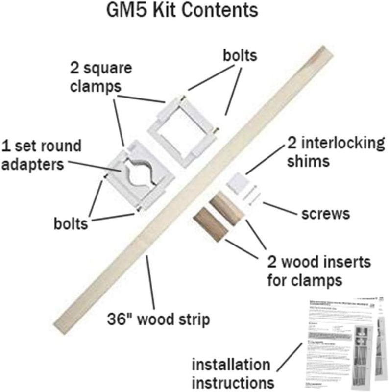 Photo 2 of 1PCS Safety Innovations No Hole Stairway Baby Gate Mounting Kit - Fits Posts From 2 3/4 inches To 3 1/2 inches Wide With Square or Round Tops - No Adhesives On Or Screws In Your Posts