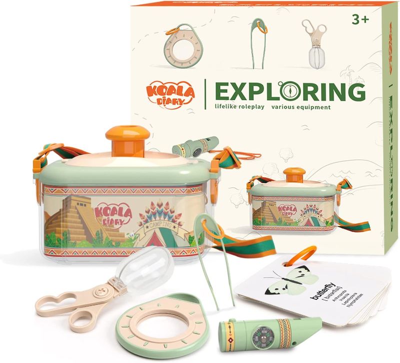 Photo 1 of Bug Catcher for Kids Explorer Bug Catching Kit with Insect Critter Catcher, Magnifying Glass, Tweezers, Whistle & Compass, Outdoor Adventure Nature Exploration Toys for Boys Girls 3-12 Year Old