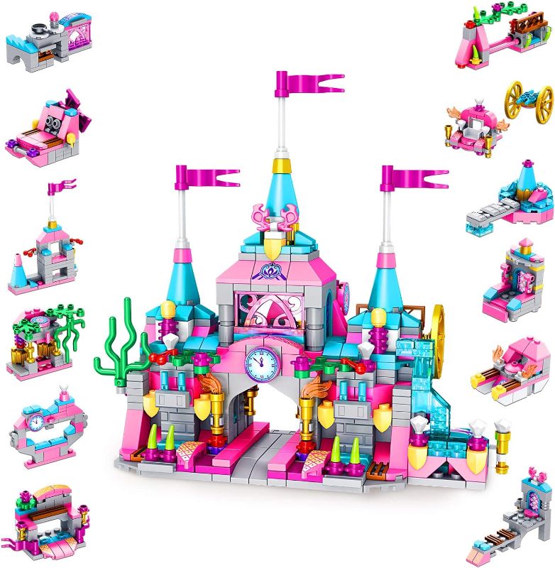 Photo 1 of Building Toys for Girls Age 6 7 8 9 10 11 Year Old, 568pcs Princess Castle STEM Construction Toys Set, 25 Models Educational Toys for Kids Building Blocks Kit Gifts for Birthday Christmas