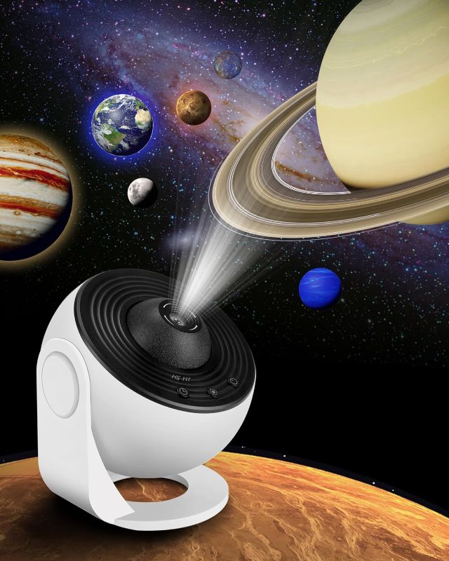 Photo 1 of 12 in 1 Planetarium Galaxy Projector - Star Projector for Bedroom - 360° Rotating Nebula Projector Lamp,Timed Starry Voyager Night Light Projector for Kids,Home Theater,Ceiling,Room Decoration