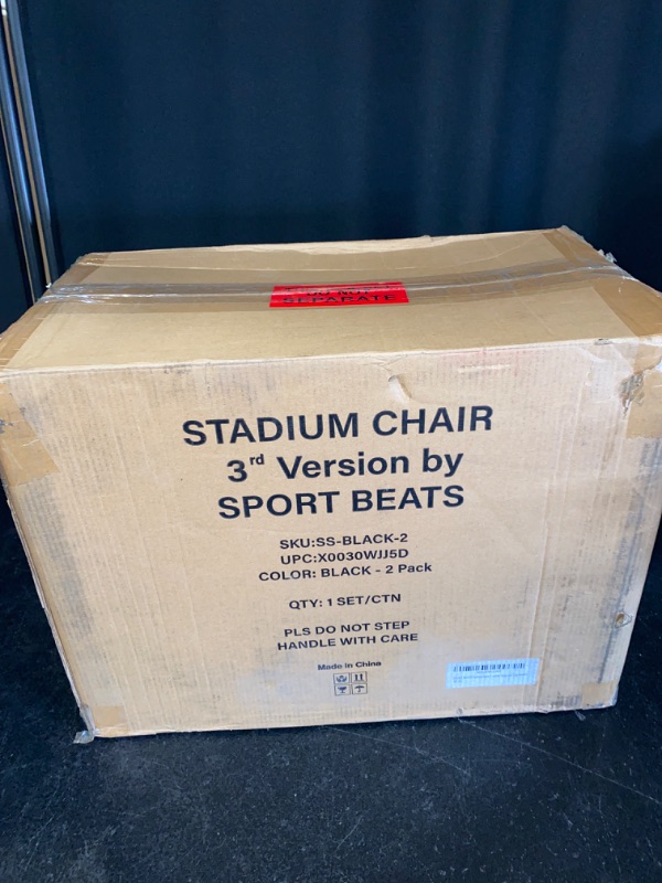 Photo 3 of 2 Pack SPORT BEATS Stadium Seat for Bleachers with Back Support and Cushion includes Shoulder Strap and Cup Holder