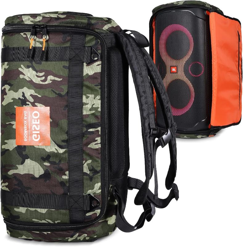 Photo 1 of Speaker Bag Portable Speaker Backpack Travel Storage Case for JBL 110/120 Speaker Carrying Backpack for JBL Partybox Bluetooth Party Speaker (for JBL Partybox 110 Camouflage)