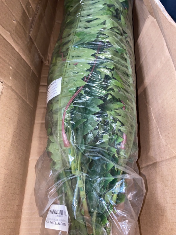 Photo 2 of Artificial Boston Fern Bush, 48 inch DiameterSingle, 25 Inch Long Greenery, Suitable for Decorating Office, Living Room, Bedroom Ferns,50 Pieces of Branches