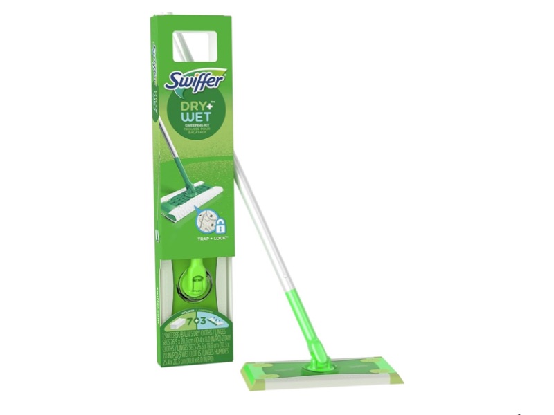 Photo 1 of Swiffer Sweeper Dry + Wet Multi Sweeping Kit (1 Sweeper, 7 Dry Cloths, 3 Wet Cloths)