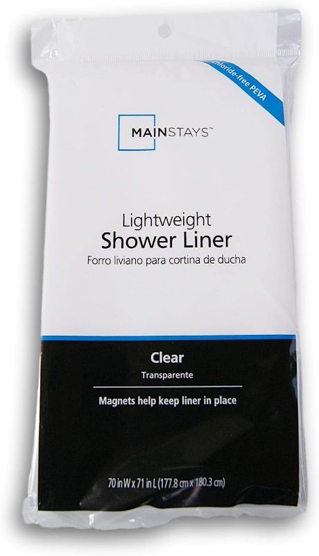 Photo 1 of 2 Pack Light Weight PEVA Shower Liner - Clear