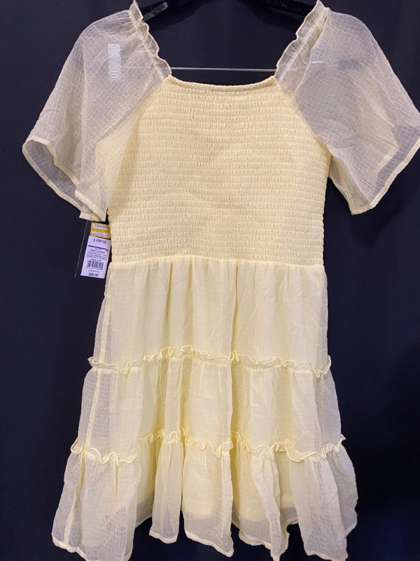 Photo 2 of 2 Large (S 10-12) Art Class Girls Spring Dress Yellow & Purple 