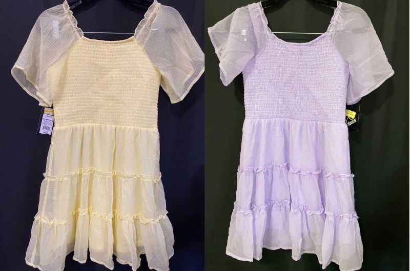 Photo 1 of 2 Large (S 10-12) Art Class Girls Spring Dress Yellow & Purple 