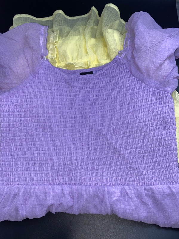 Photo 4 of 2 Large (S 10-12) Art Class Girls Spring Dress Yellow & Purple 