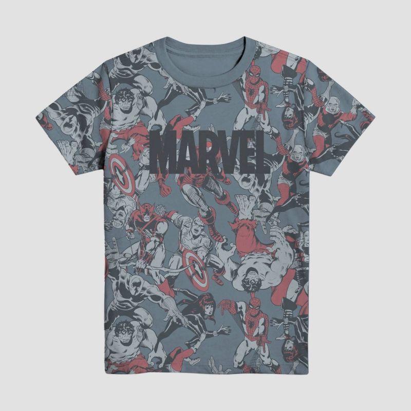 Photo 1 of 2Pack of Boys' Marvel Avengers Short Sleeve Graphic T-Shirt - Blue M