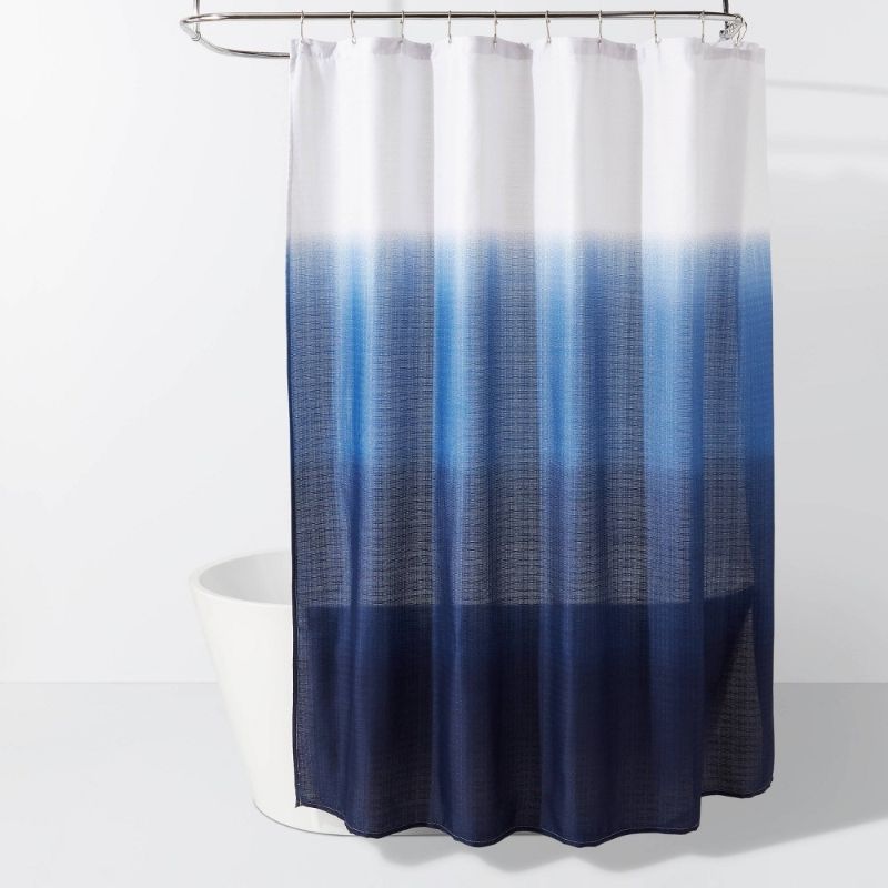 Photo 1 of 1 Dip Dye Shower Curtain Blue - Room Essentials