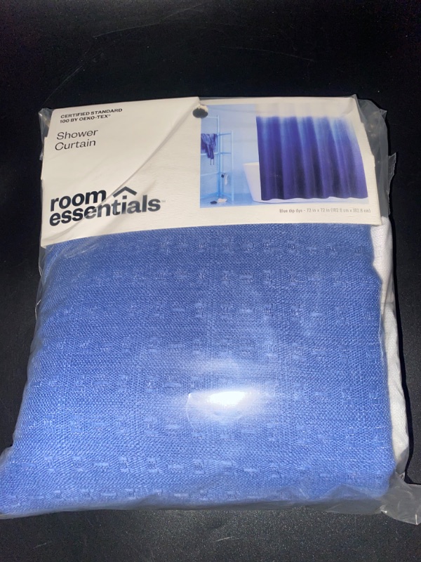 Photo 1 of 1 Dip Dye Shower Curtain Blue - Room Essentials