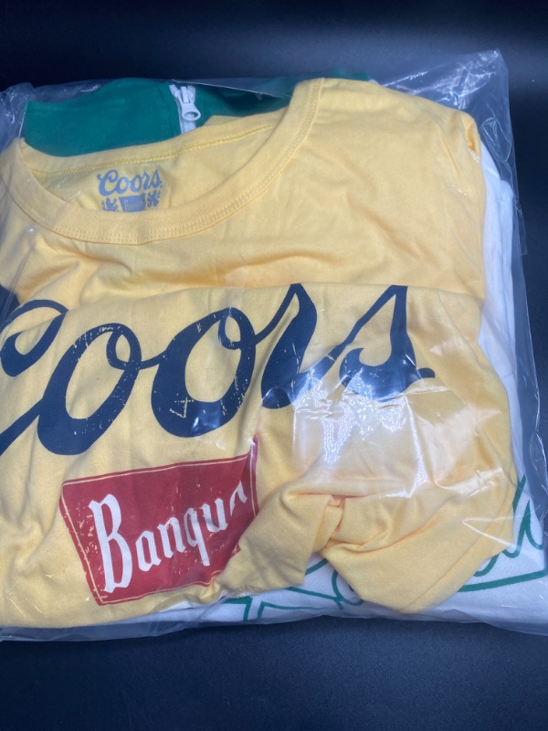 Photo 4 of Large 2 Pcs Women's Clothing Women's Coors Banquet Short Sleeve Graphic T-Shirt - Yellow & Monte Carlo Racing Sweater 