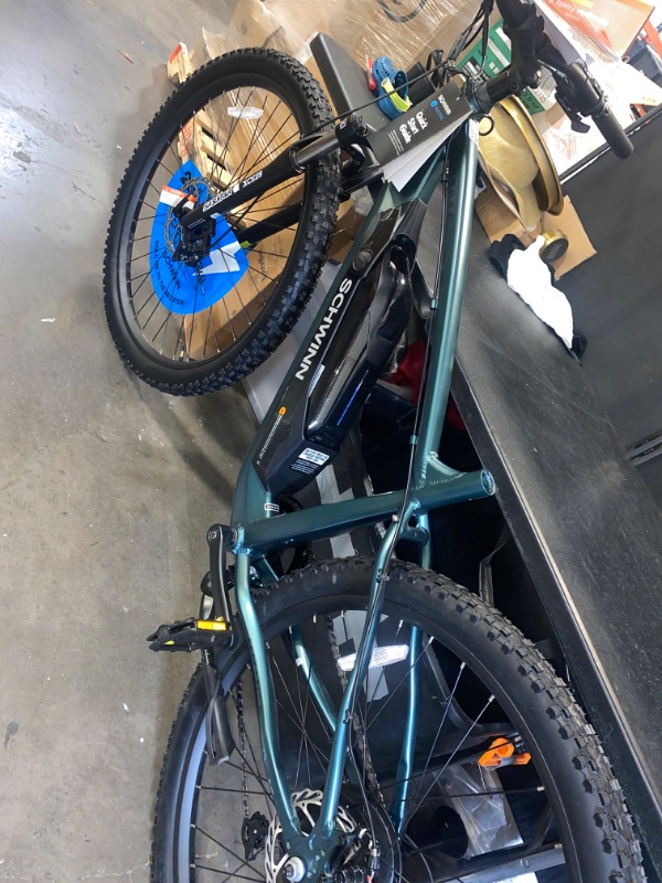 Photo 3 of Schwinn Roanoke 29" Adult Step Over Electric Mountain Bike - Teal