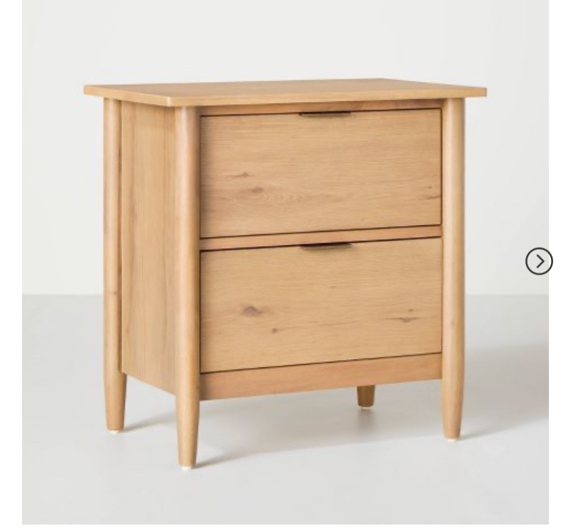 Photo 1 of 2-Drawer Wood Nightstand - Hearth & Hand™ with Magnolia