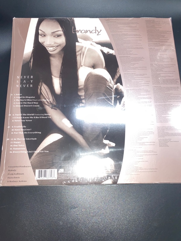 Photo 2 of Brandy: Never Say Never - Ltd Clear Vinyl Edition