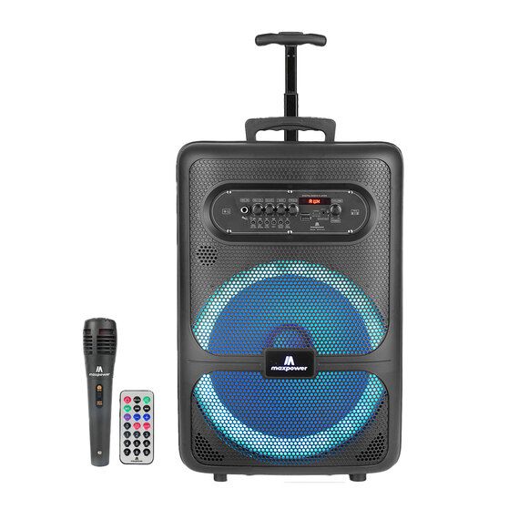 Photo 1 of Max Power DJ Speaker - MPD1223-ROAR Portable Sound System -Bluetooth Multi LED Light Speaker Set Perfect for Indoor and Outdoor - PA Speaker System with Remote, Microphone and Speaker Stand