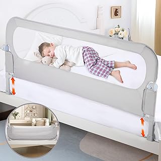 Photo 1 of Bed Rail for Toddlers - \Toddler Bed Rails for Queen Size Bed, Bed Rail for Baby Kids with Dual-Child Lock, Baby-Grade Cover Guardrail, Height Adjustment Bed Bumper