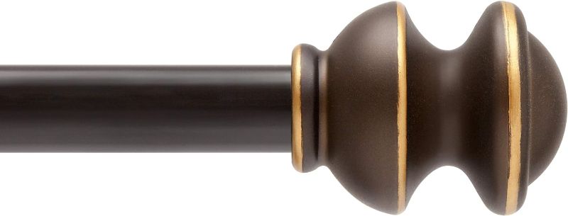 Photo 1 of Kenney KN71719 Kendall Standard Decorative Window Curtain Rod, 48-86", Oil Rubbed Bronze Oil Rubbed Bronze 48-86" Rod