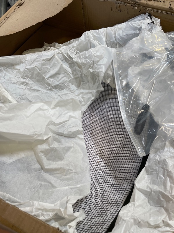 Photo 1 of NEW Heavy Duty Steel 32 in Round Fire Pit Spark Screen Cover, Corrosion-Resistant Backyard Fire Pit Screen with Hinge,Outdoor Easy-Opening Fire Pit Screen 32 Inch Round,Spark Screen for Fire Pit