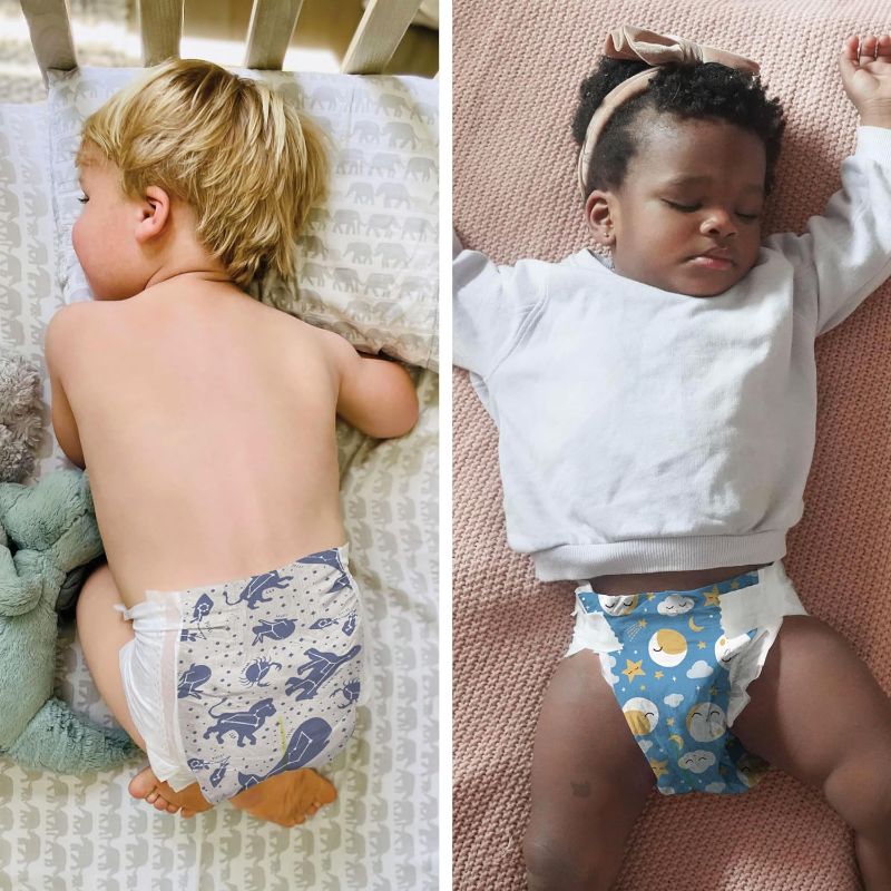 Photo 1 of The Honest Company Clean Conscious Overnight Diapers | Plant-Based, Sustainable | Cozy Cloud + Star Signs | Club Box, Size 5 (27+ lbs), 20