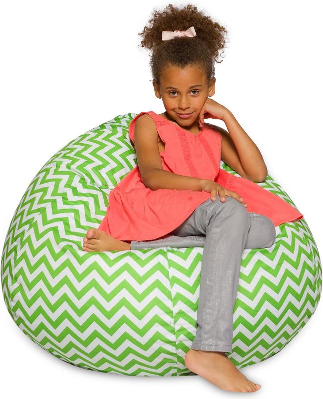 Photo 1 of BEAN BAG GREEN WITH WHITE DESIGNS