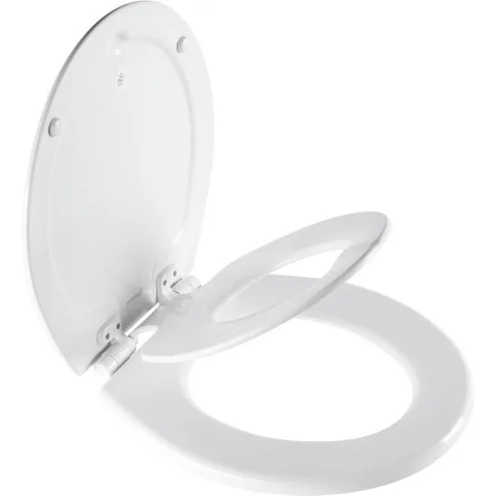 Photo 1 of Mayfair by Bemis NextStep2® Round Enameled Wood Potty Training Toilet Seat White Never Loosens Removes for Cleaning Slow-Close Adjustable

