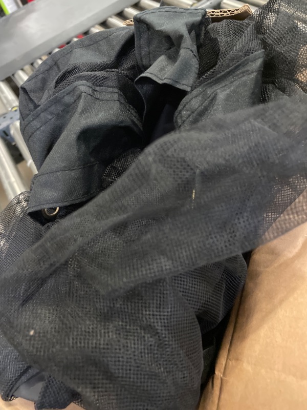 Photo 1 of 10-ft x 12-ft Gazebo Replacement Mosquito Screen Netting (Screen Net Only) (Black)