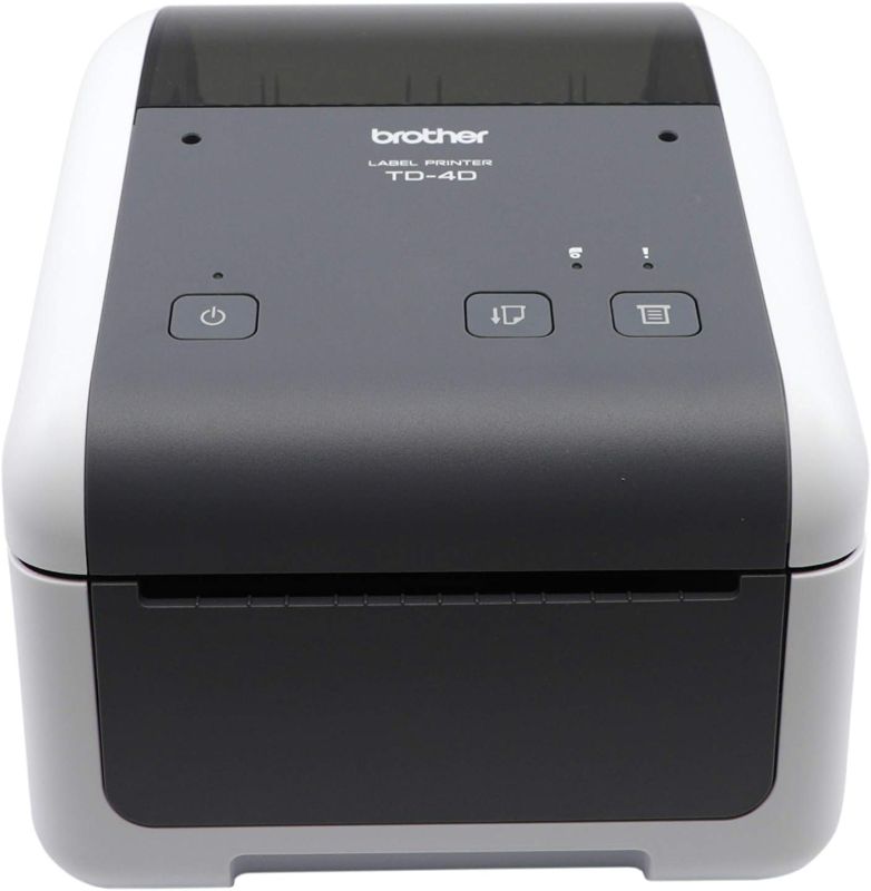 Photo 1 of Brother TD4410D 4-inch Thermal Desktop Barcode and Label Printer, for Labels, Barcodes, Receipts and Tags, 203 dpi, 8 IPS, Standard USB and Serial
