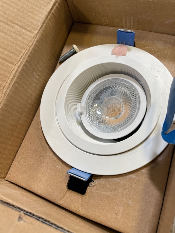 Photo 1 of HALO RLS4099FS1EWHDMR Canless LED Module Selectable 2700K, 3000K, 3500K, 4000K, 5000K CCT RL Slope Ceiling Direct Mount 4 inch White 4 inch Modern White