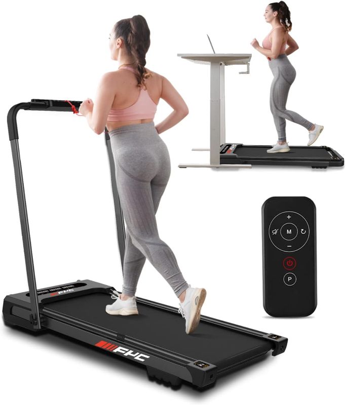 Photo 1 of FYC Under Desk Treadmill - Walking Pad 2 in 1 Folding Treadmill Desk Workstation for Home 300LBS Weight Capacity 3.5HP, Free Installation Foldable Compact Electric Running Machine for Office

