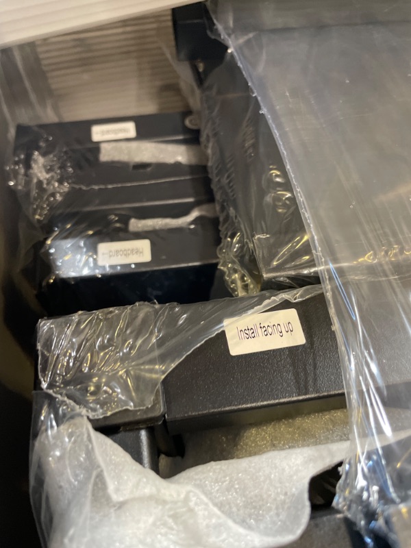 Photo 1 of Queen Bed Frame - Storage Headboard with Galaxy Aurora Star Projector & Charging Station, 18in Heavy Duty Metal Bed Frame No Box Spring Needed, Easy Assembly