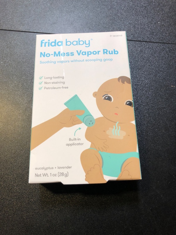 Photo 2 of Frida Baby No-Mess Vapor Rub, Baby Vapor Rub for Chest, Neck, Back + Foot,Non-staining, Petroleum-Free Hands-Free Applicator Tube, Soothing Eucalyptus & Lavender for Sleep