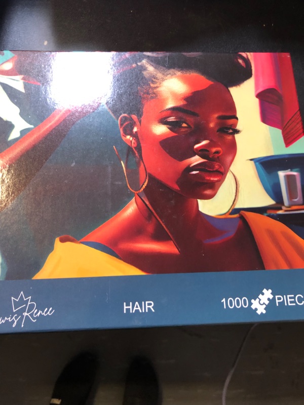 Photo 2 of African Puzzle Adventure: 1000 Piece Black Woman Puzzle by LewisRenee Jigsaw, Explore The Richness of African Art & History with A Relaxing & Mind-stimulating Activity for Adults (Hair)
