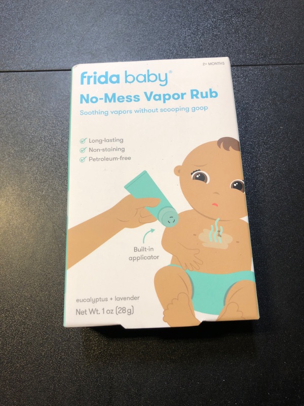 Photo 2 of Frida Baby No-Mess Vapor Rub, Baby Vapor Rub for Chest, Neck, Back + Foot,Non-staining, Petroleum-Free Hands-Free Applicator Tube, Soothing Eucalyptus & Lavender for Sleep