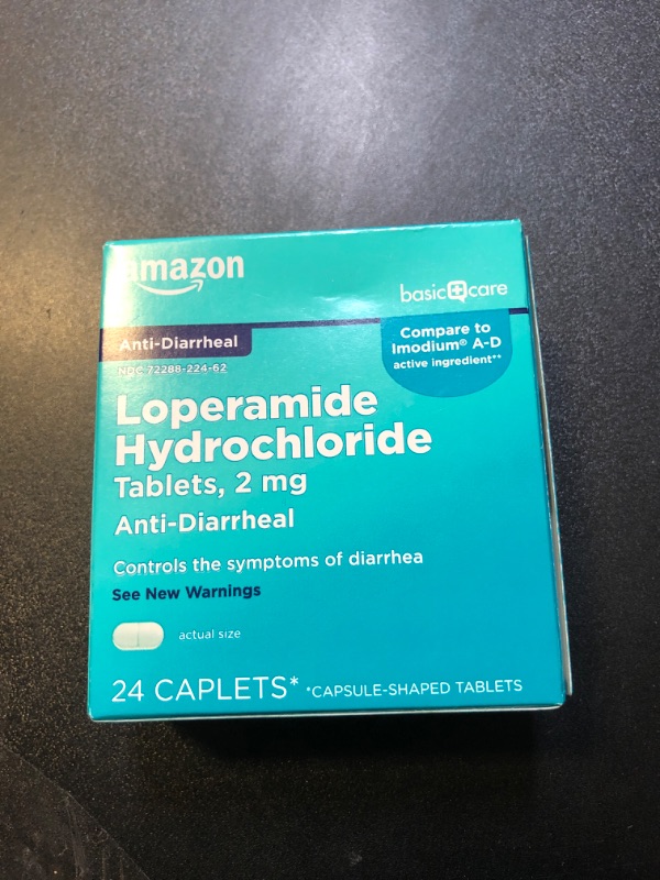 Photo 2 of Exp 7/25 Amazon Basic Care Loperamide Hydrochloride Tablets