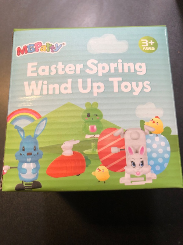 Photo 1 of MGparty 12 Pack Easter Wind Up Toys Easter Party Favor Bunny Toys Easter Basket Stuffer Pinata Toys Goodie Bags Easter Gifts for Kids