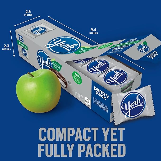 Photo 1 of exp date 07/2024--2pack YORK Dark Chocolate Snack Size Peppermint Patties, Candy Pantry Packs, 0.6 Ounce 