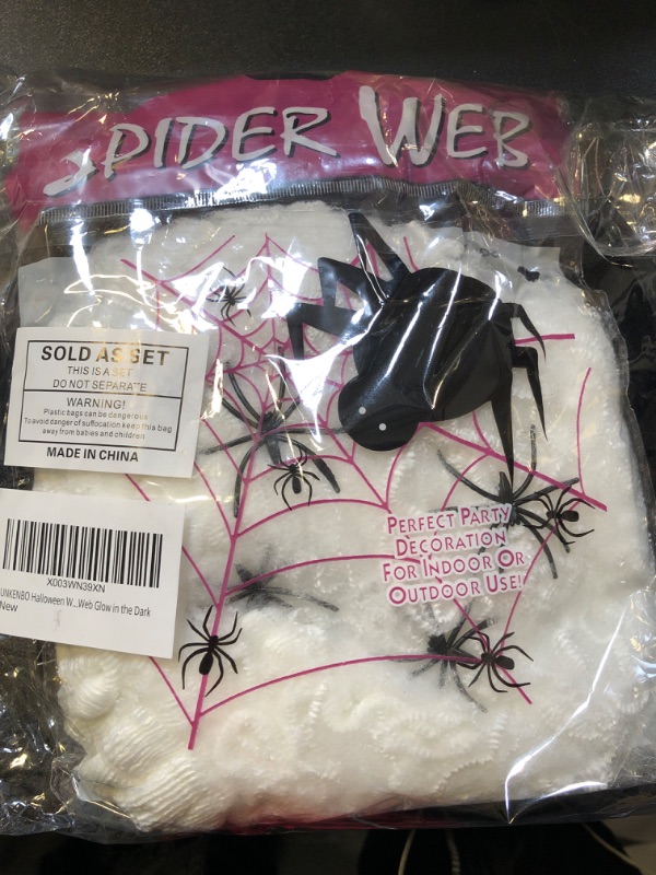 Photo 1 of UNKENBO 2024 Halloween Glowing Spider Web Witch Hats - Large Black Velvet Witch Hat with Fake Spider and Glow in the Dark Spider Webs Halloween Decorations Witch hat