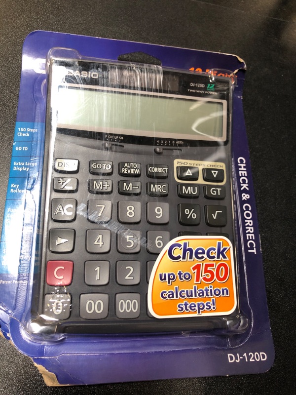 Photo 2 of Casio DJ-120D Business Desktop Calculator with Check & Correct, Black