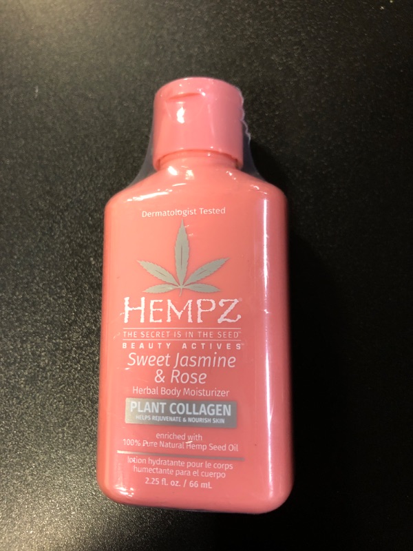 Photo 2 of Hempz Mini Collagen-Infused Jasmine & Rose Body Moisturizer, 1 oz - Paraben-Free, Vegan, Cruelty-Free