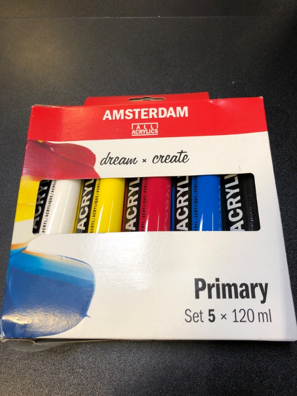 Photo 2 of Amsterdam Standard Series acrylic paint primary set | 5 x 120 ml (17791905)
