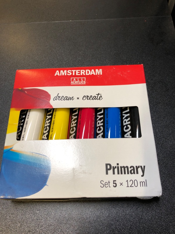 Photo 2 of Amsterdam Standard Series acrylic paint primary set | 5 x 120 ml (17791905)