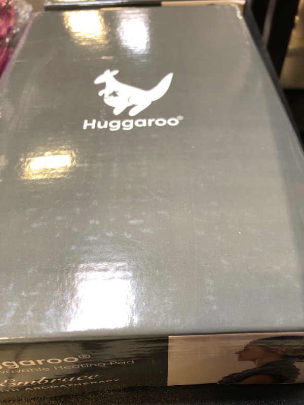 Photo 2 of Huggaroo Neck & Shoulder Microwavable HEATING Pad, Lavender Aromatherapy, Grey
