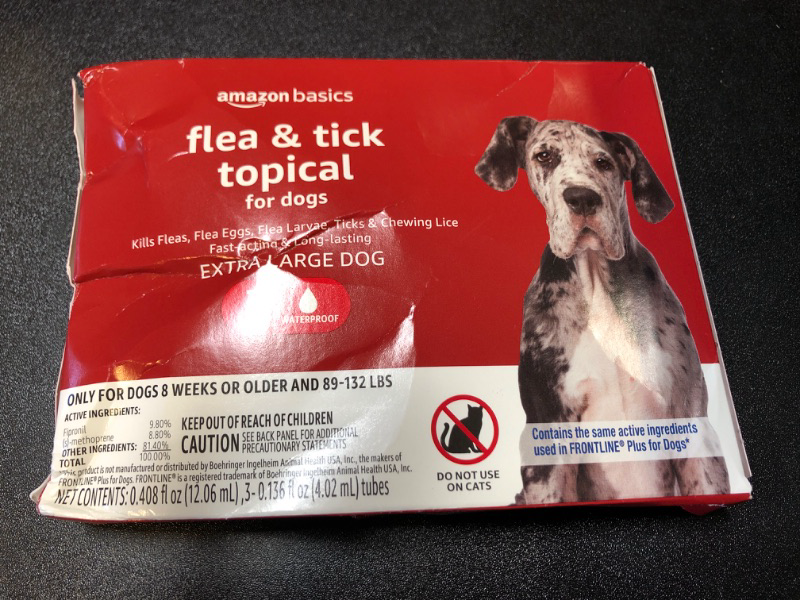 Photo 2 of Amazon Basics Flea and Tick Topical Treatment for X-Large Dogs (89-132 pounds), 3 Count (Previously Solimo)